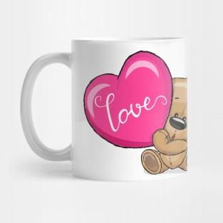 Cute teddy bear with a heart. Mug